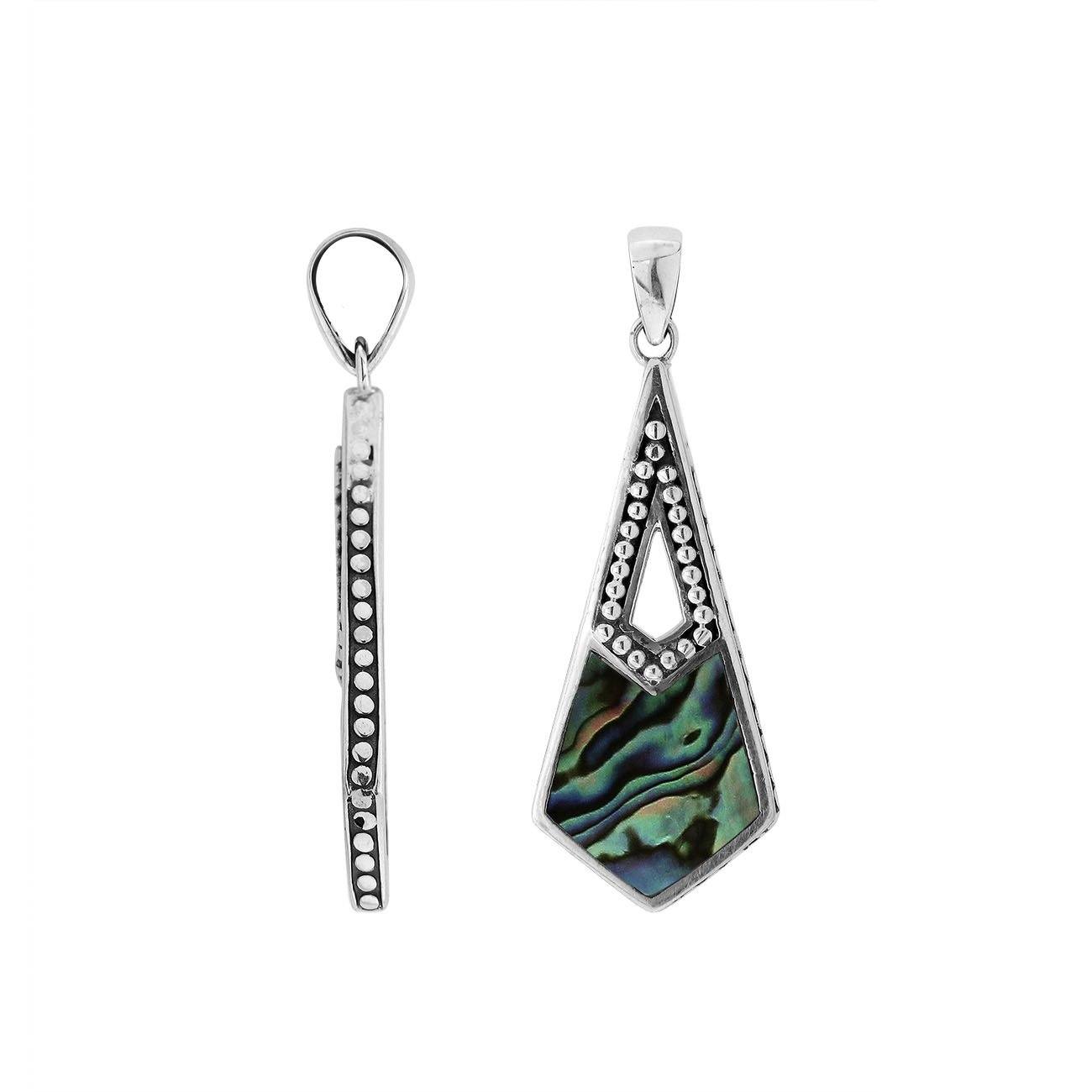 AP-6289-AB Sterling Silver Pendant With Abalone Shell Jewelry Bali Designs 