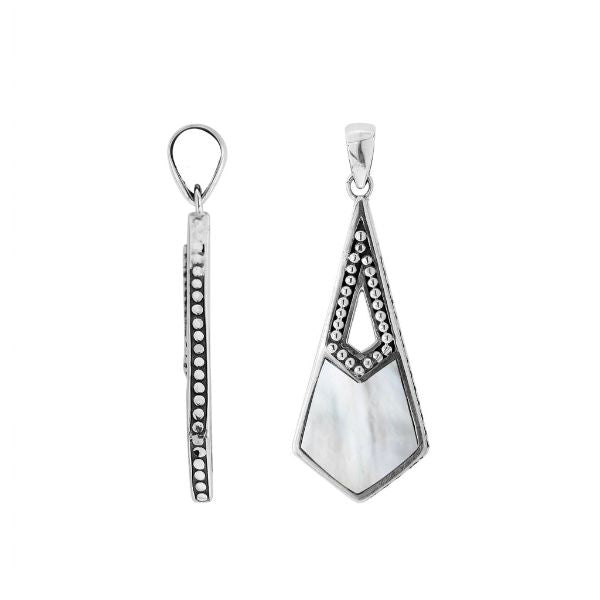 AP-6289-MOP Sterling Silver Pendant With Mother Of Pearl Jewelry Bali Designs Inc 