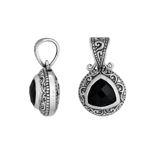 AP-6290-OX Sterling Silver Pendant With Black Onyx Jewelry Bali Designs Inc 