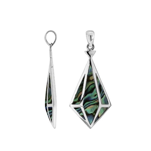 AP-6292-AB Sterling Silver Pendant With Abalone Shell Jewelry Bali Designs 