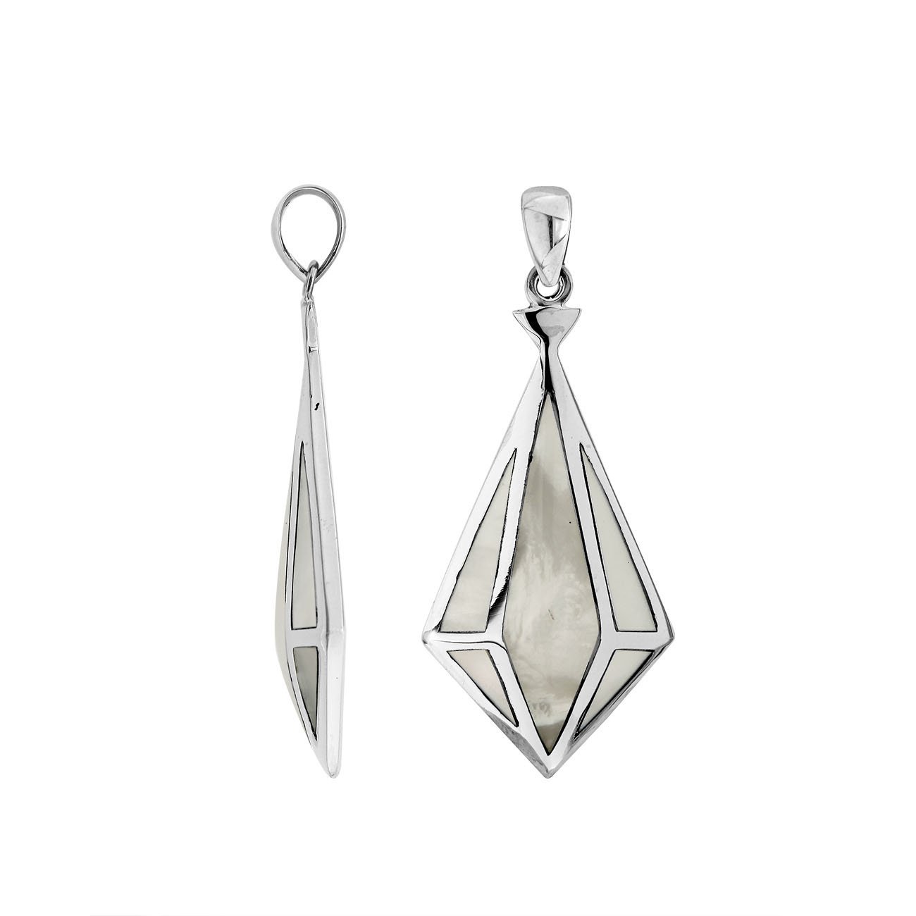 AP-6292-MOP Sterling Silver Pendant With Mother Of Pearl Jewelry Bali Designs Inc 