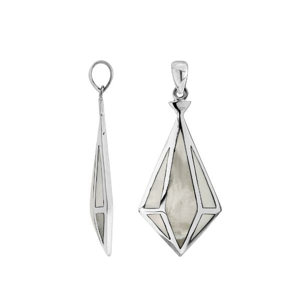 AP-6292-MOP Sterling Silver Pendant With Mother Of Pearl Jewelry Bali Designs Inc 