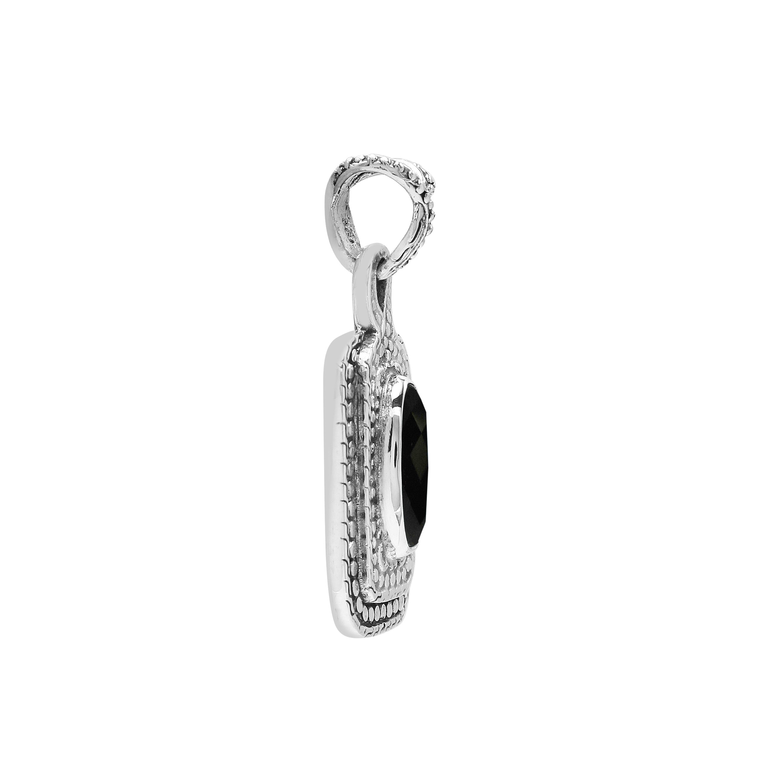 AP-6321-OX Sterling Silver Pendant With London Onyx Jewelry Bali Designs Inc 