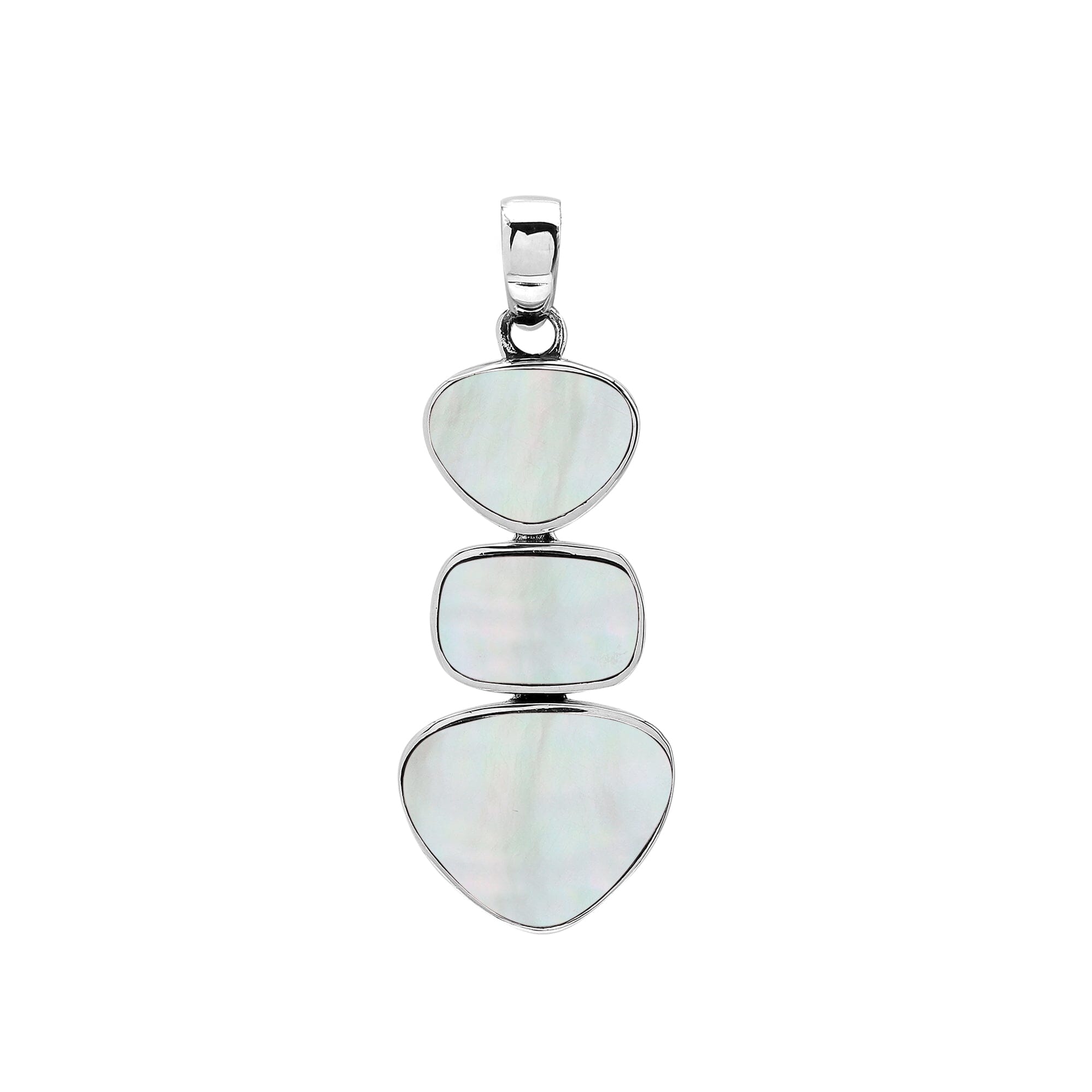 AP-6346-MOP Sterling Silver Pendant with Mother of Pearl Jewelry Bali Designs Inc 