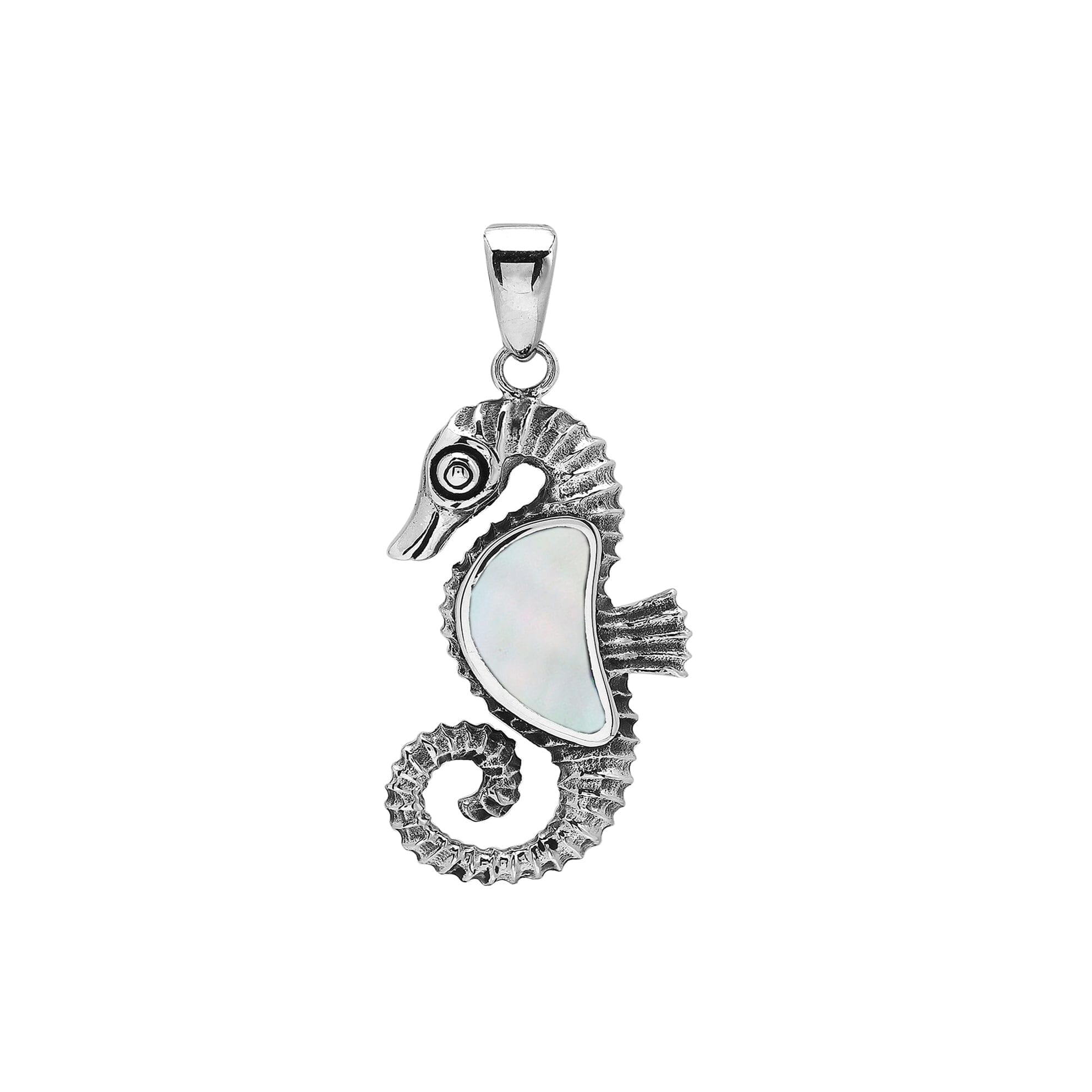 AP-6352-MOP Sterling Silver Pendant with Mother Of Pearl Jewelry Bali Designs Inc 