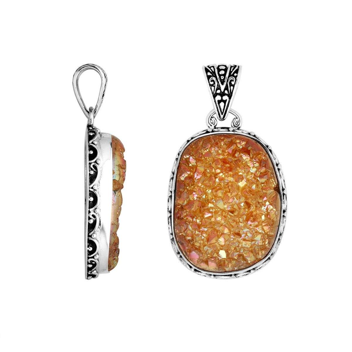 AP-9023-DZ Sterling Silver Lovely Delightful Pendant With Druzy Jewelry Bali Designs Inc 