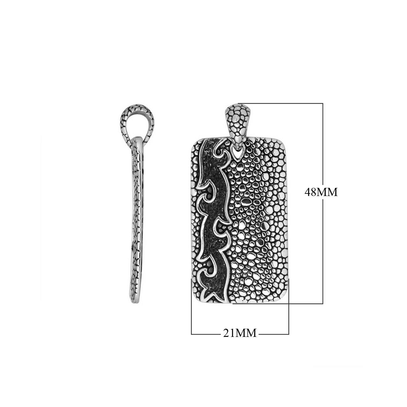 AP-9036-S Sterling Silver Designer Simple Pendant With Plain Silver Jewelry Bali Designs Inc 