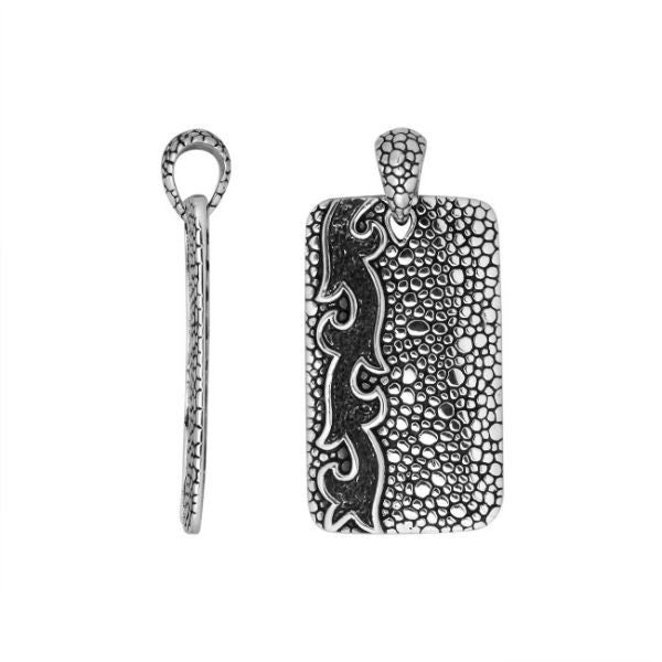 AP-9036-S Sterling Silver Designer Simple Pendant With Plain Silver Jewelry Bali Designs Inc 