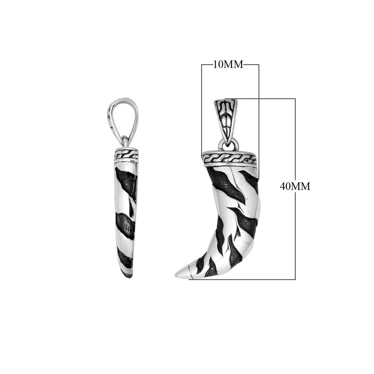 AP-9041-S Sterling Silver Beautiful Sword Shape Pendant With Plain Silver Jewelry Bali Designs Inc 