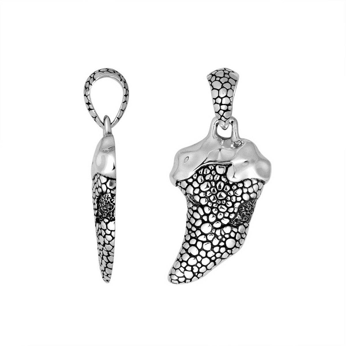 AP-9048-S Sterling Silver Beautiful Fancy Design Pendant With Plain Silver Jewelry Bali Designs Inc 