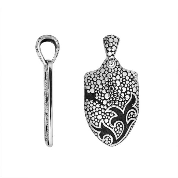 AP-9049-S Sterling Silver Beautiful Pretty Simple Design Pendant With Plain Silver Jewelry Bali Designs Inc 