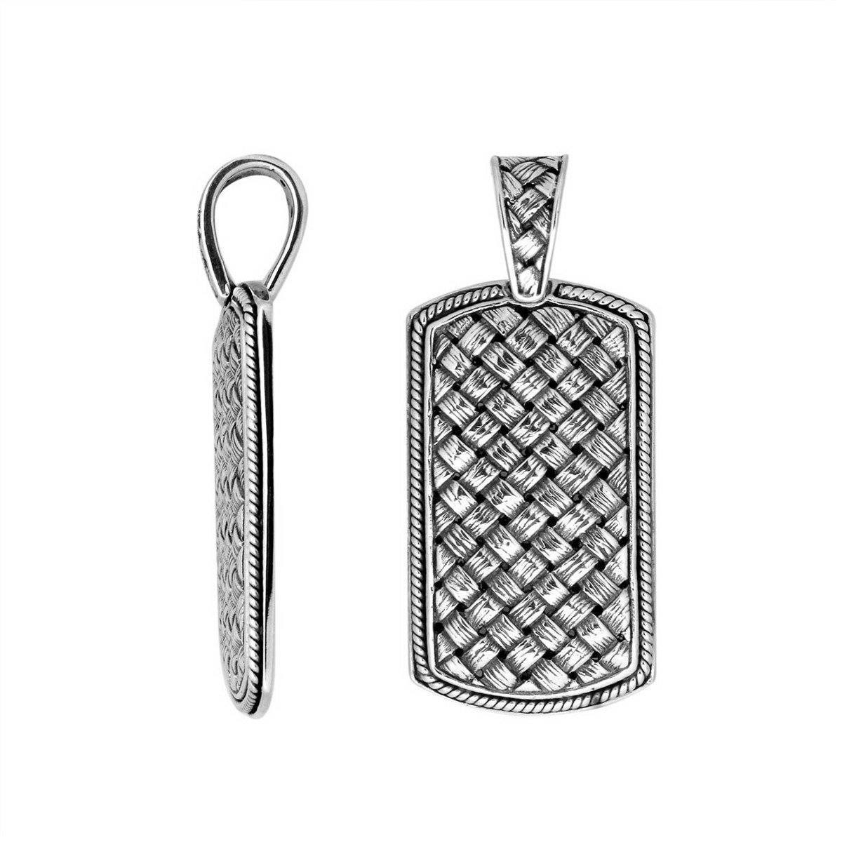 AP-9051-S Sterling Silver Simple Design Nice Looking Pendant With Plain Silver Jewelry Bali Designs Inc 