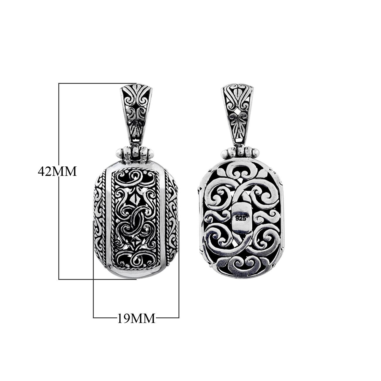 APSF-6006-SF Silver Overlay Pendant Jewelry Bali Designs Inc 