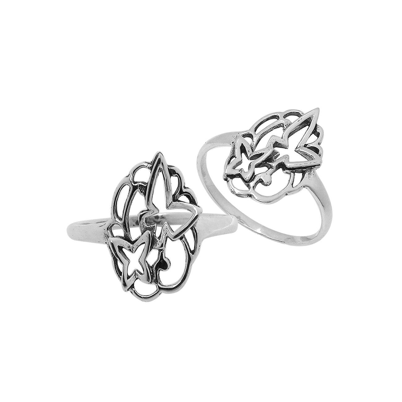 Sterling Silver Balinese Handcrafted Beautiful Simple Designer Ring With Polished Finish