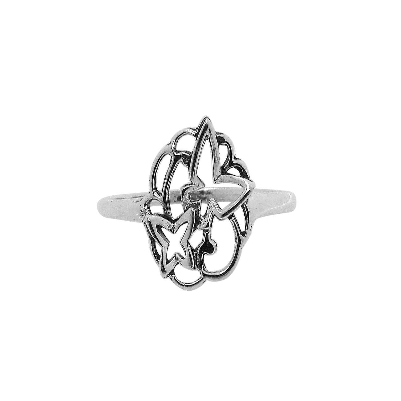 Sterling Silver Balinese Handcrafted Beautiful Simple Designer Ring With Polished Finish