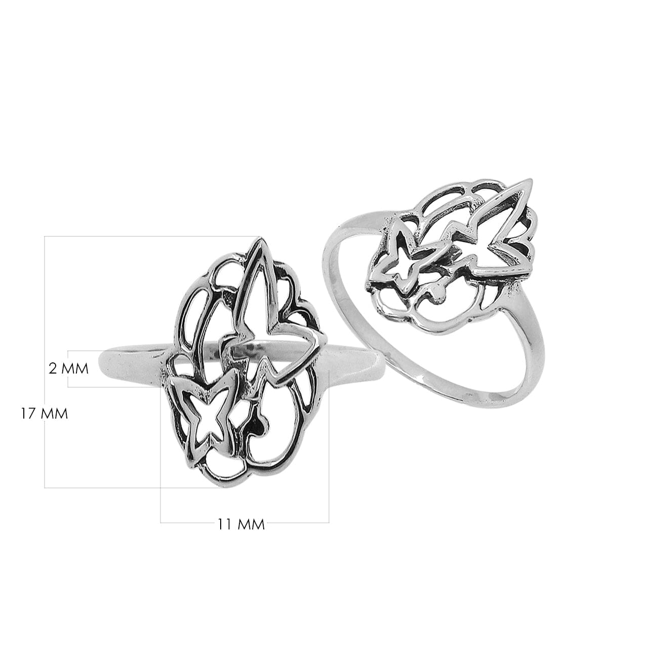 Sterling Silver Balinese Handcrafted Beautiful Simple Designer Ring With Polished Finish