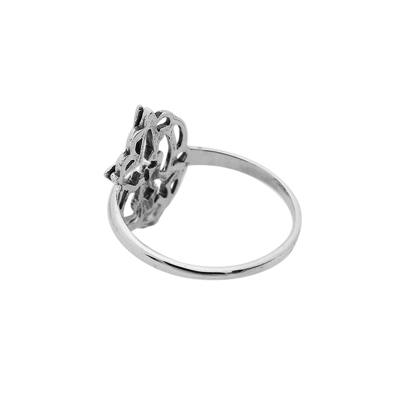 Sterling Silver Balinese Handcrafted Beautiful Simple Designer Ring With Polished Finish