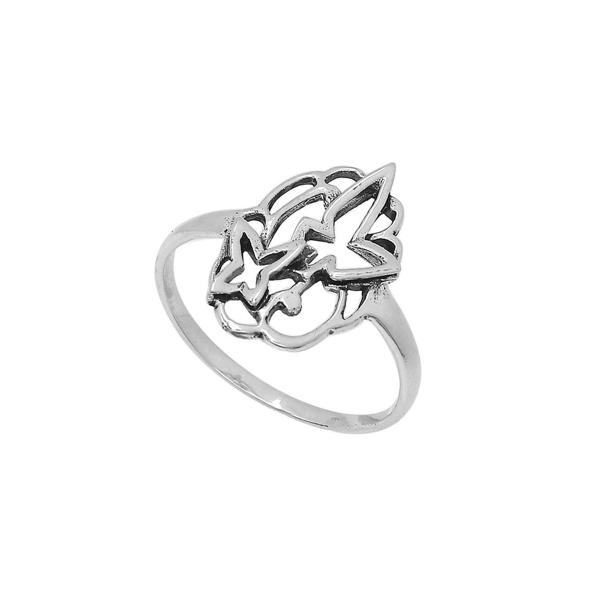 Sterling Silver Balinese Handcrafted Beautiful Simple Designer Ring With Polished Finish