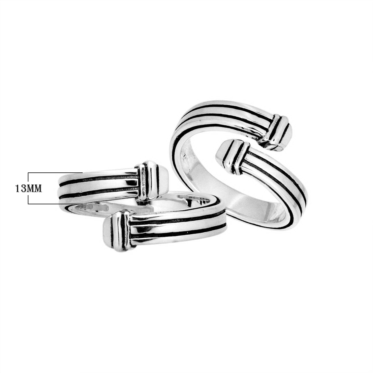 AR-9044-S-6'' Sterling Silver Simple Design Nice Looking Ring With Plain Silver Jewelry Bali Designs Inc 