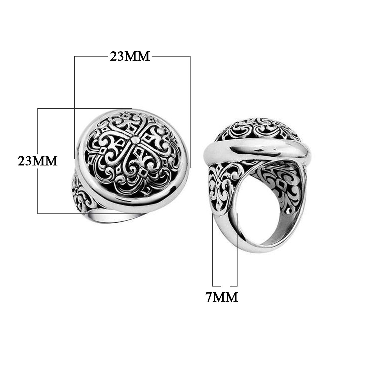 ARSF-6005-S-6" Silver Overlay Ring Jewelry Bali Designs Inc 