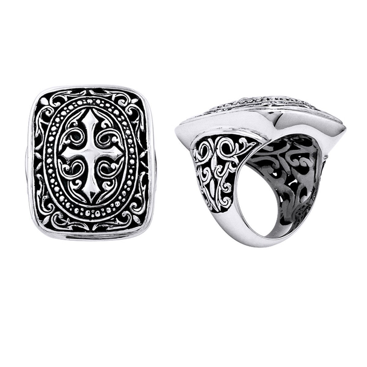 ARSF-6015-S-8" Silver Overlay Ring Jewelry Bali Designs Inc 