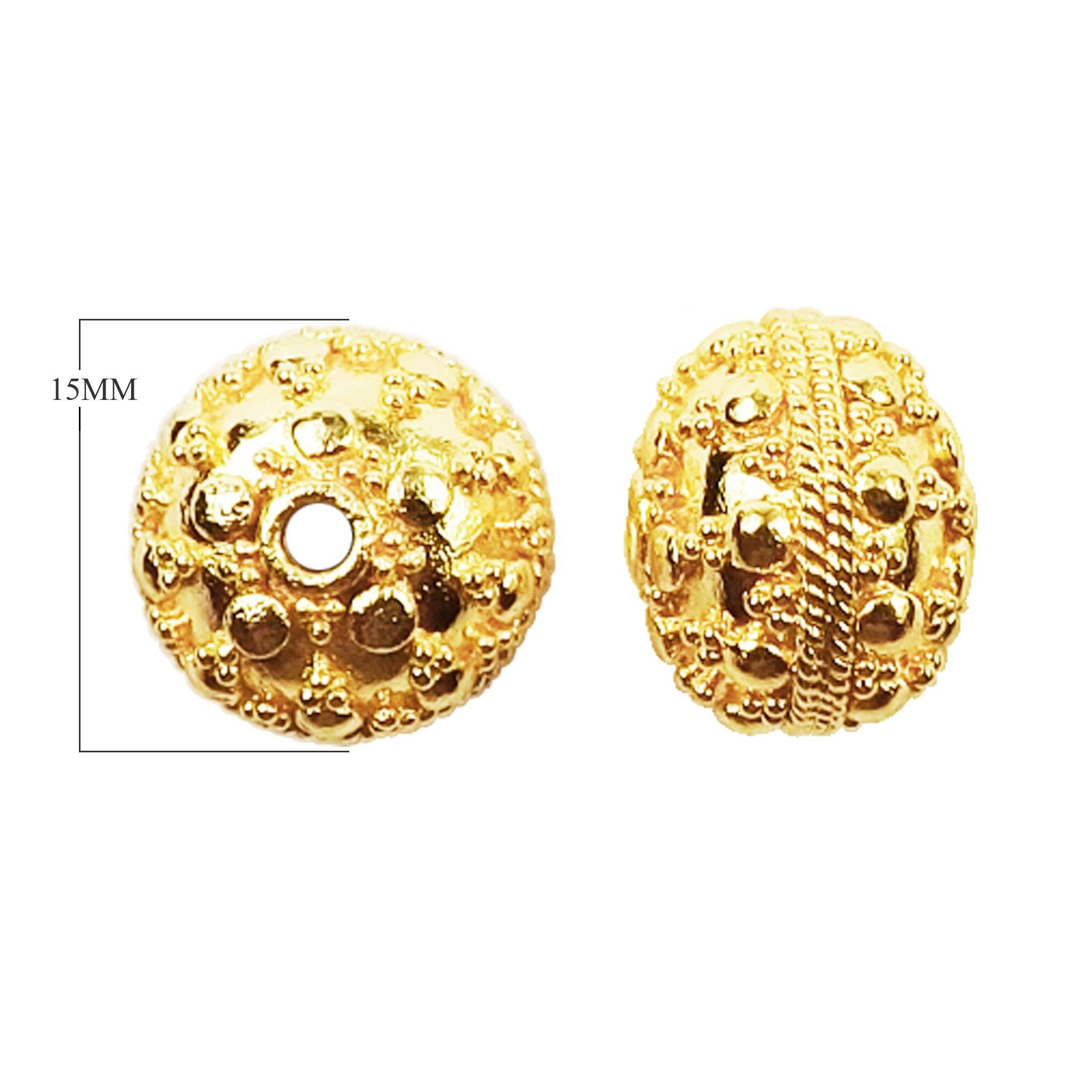 BG-111 18K Gold Overlay Bali Bead Beads Bali Designs Inc 