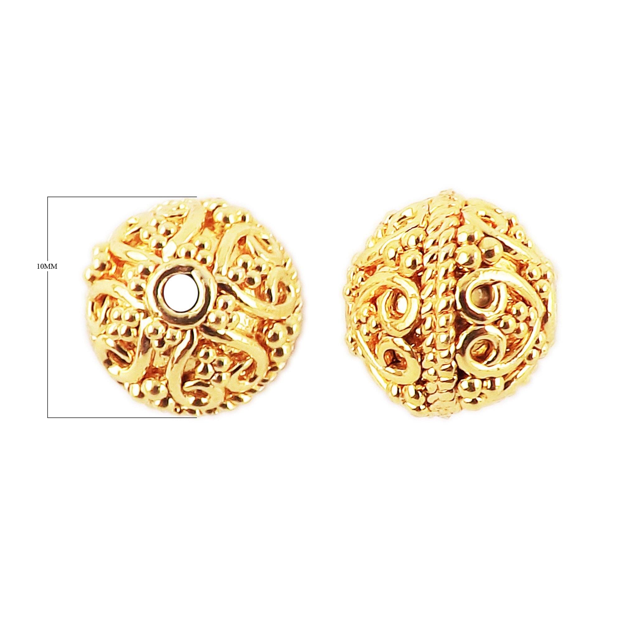 BG-113 18K Gold Overlay Bali Bead Beads Bali Designs Inc 