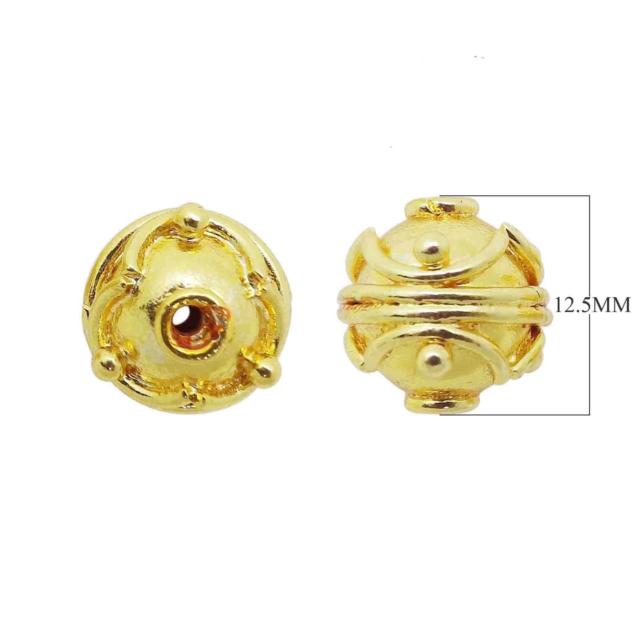 BG-114 18K Gold Overlay Bali Bead Beads Bali Designs Inc 