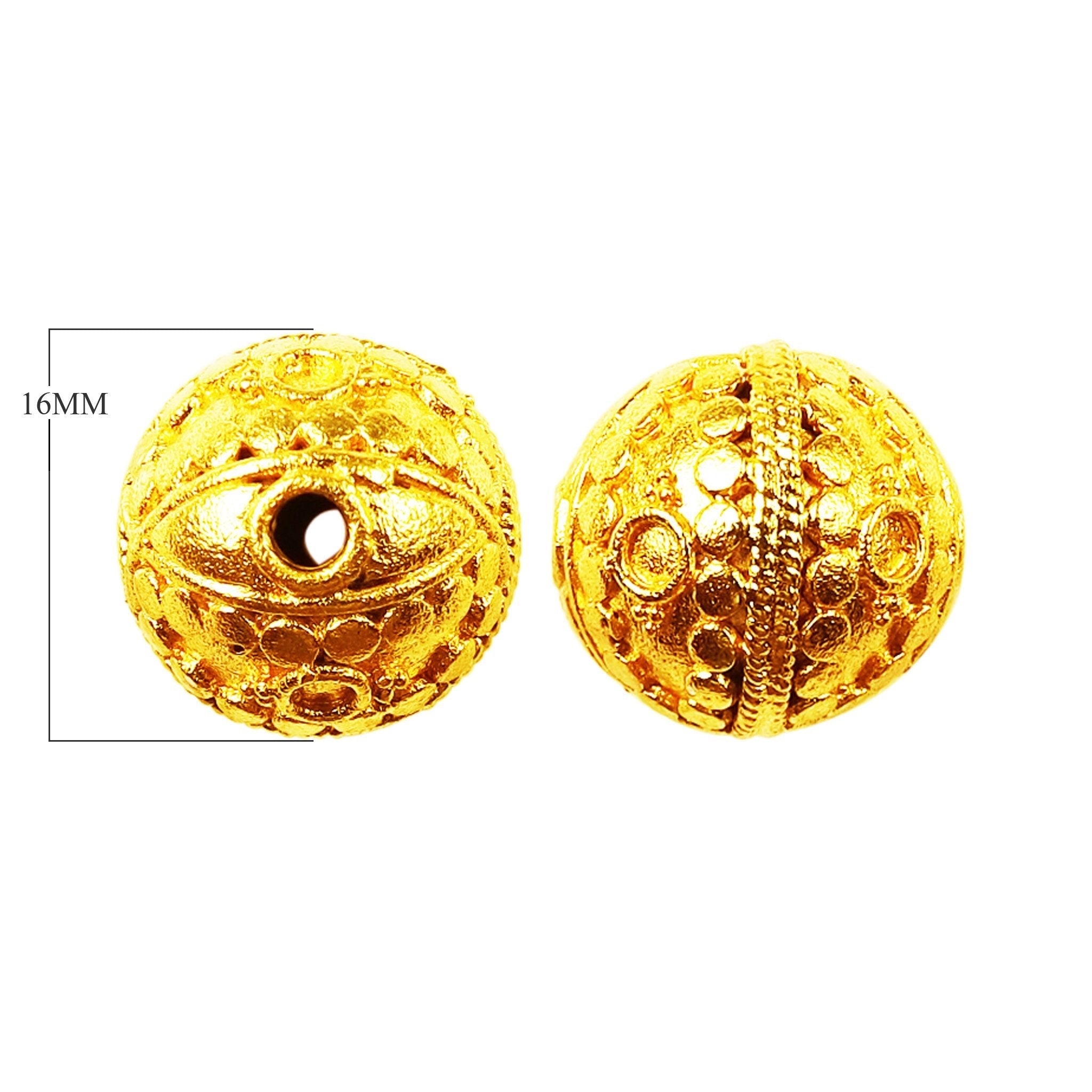 BG-116 18K Gold Overlay Bali Bead Beads Bali Designs Inc 