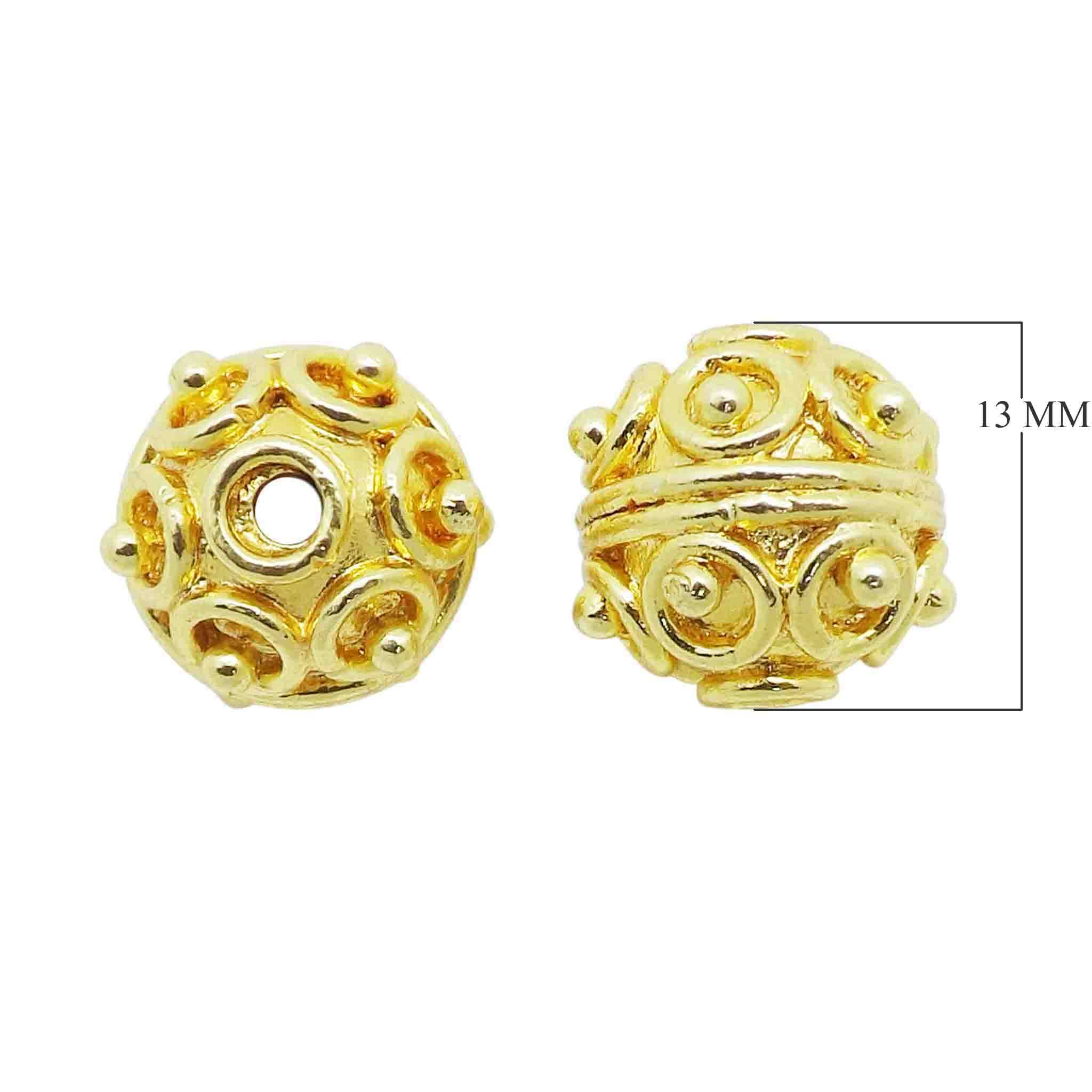 BG-117 18K Gold Overlay Bali Bead Beads Bali Designs Inc 