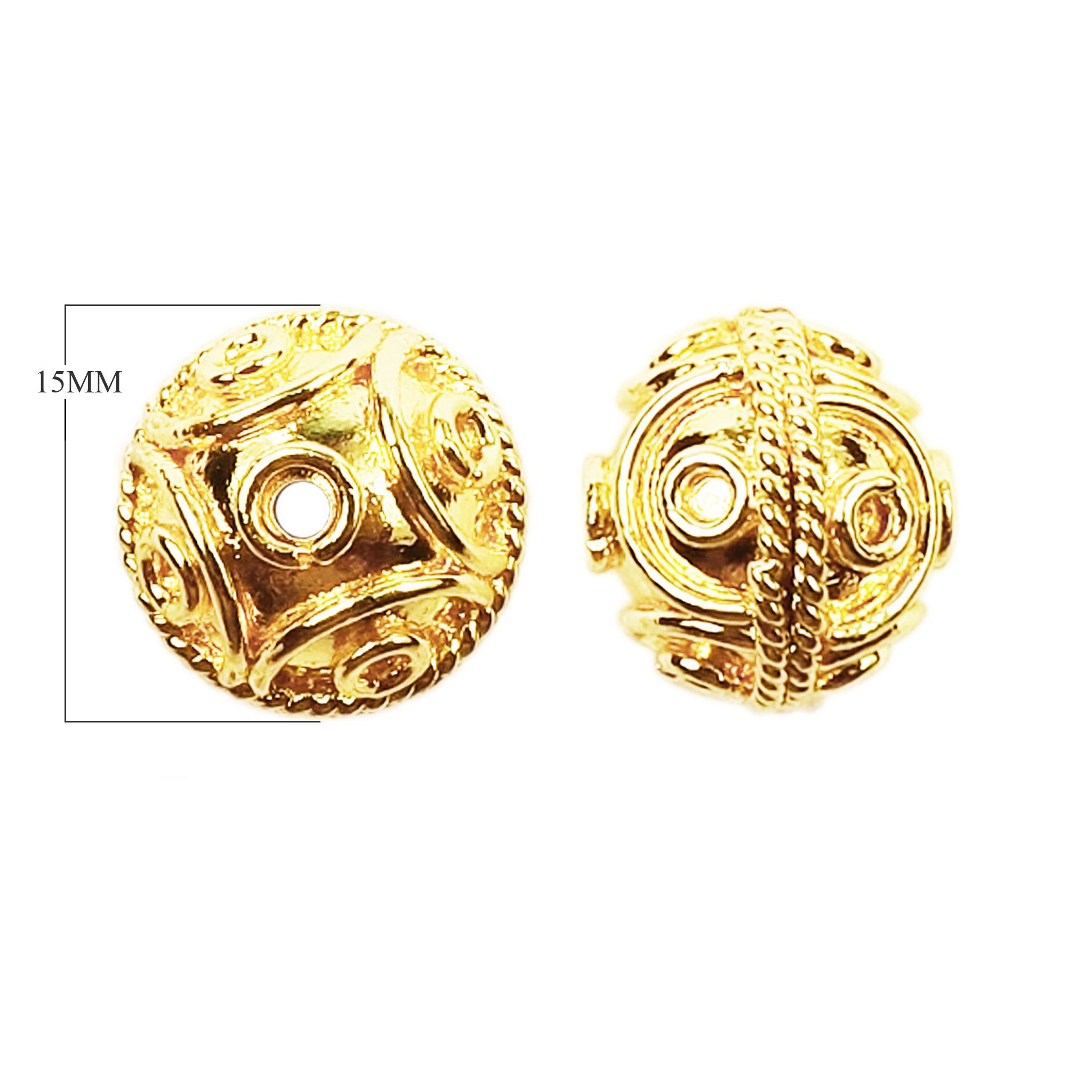 BG-118 18K Gold Overlay Bali Bead Beads Bali Designs Inc 