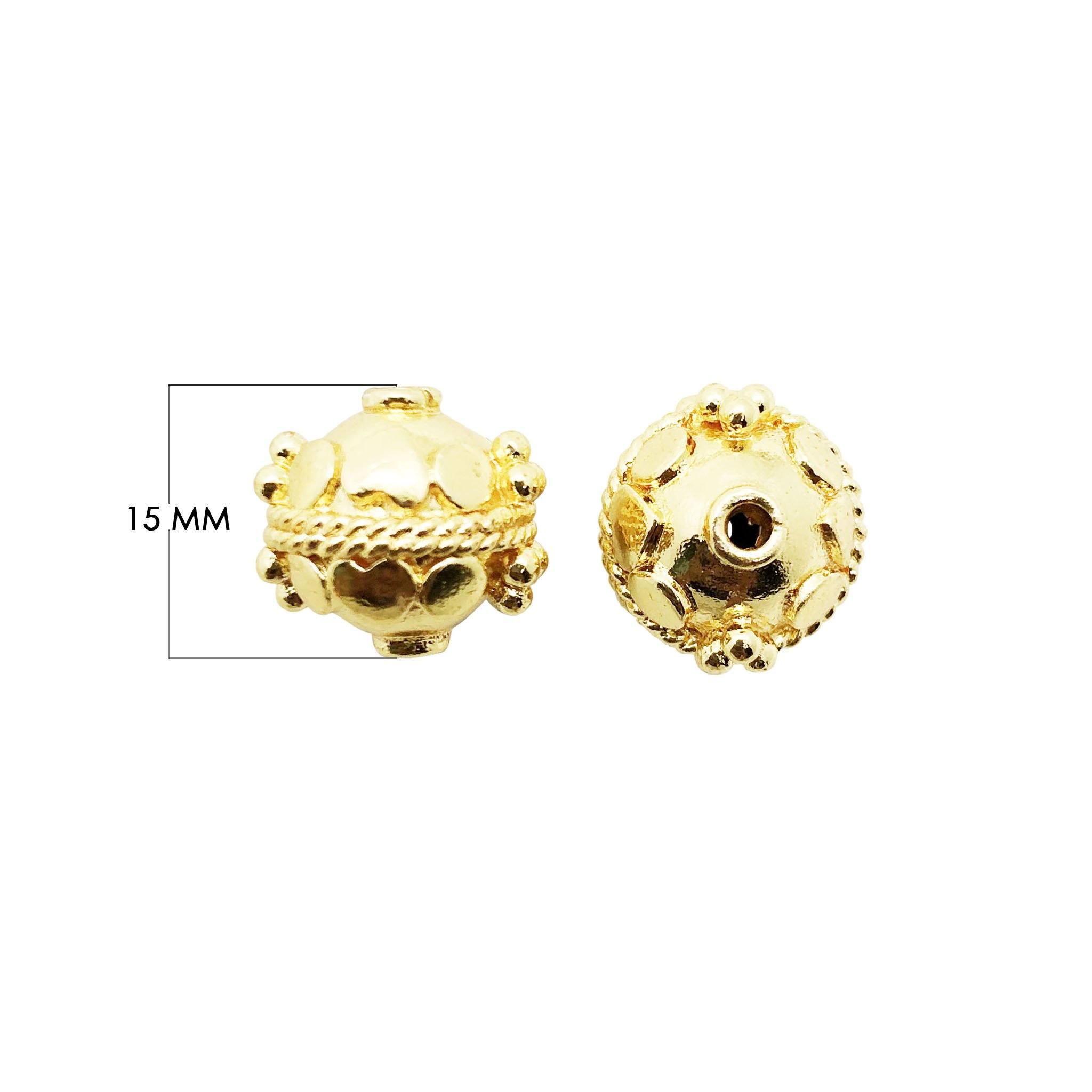 BG-125 18K Gold Overlay Bali Bead Beads Bali Designs Inc 