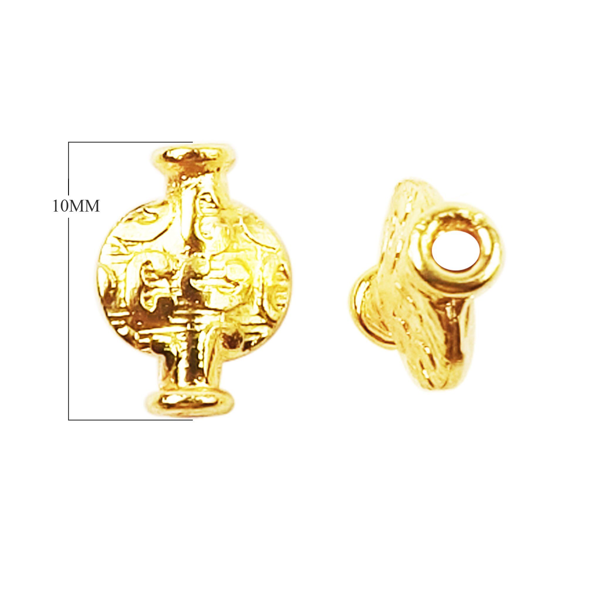 BG-130 18K Gold Overlay Motif Bead Beads Bali Designs Inc 