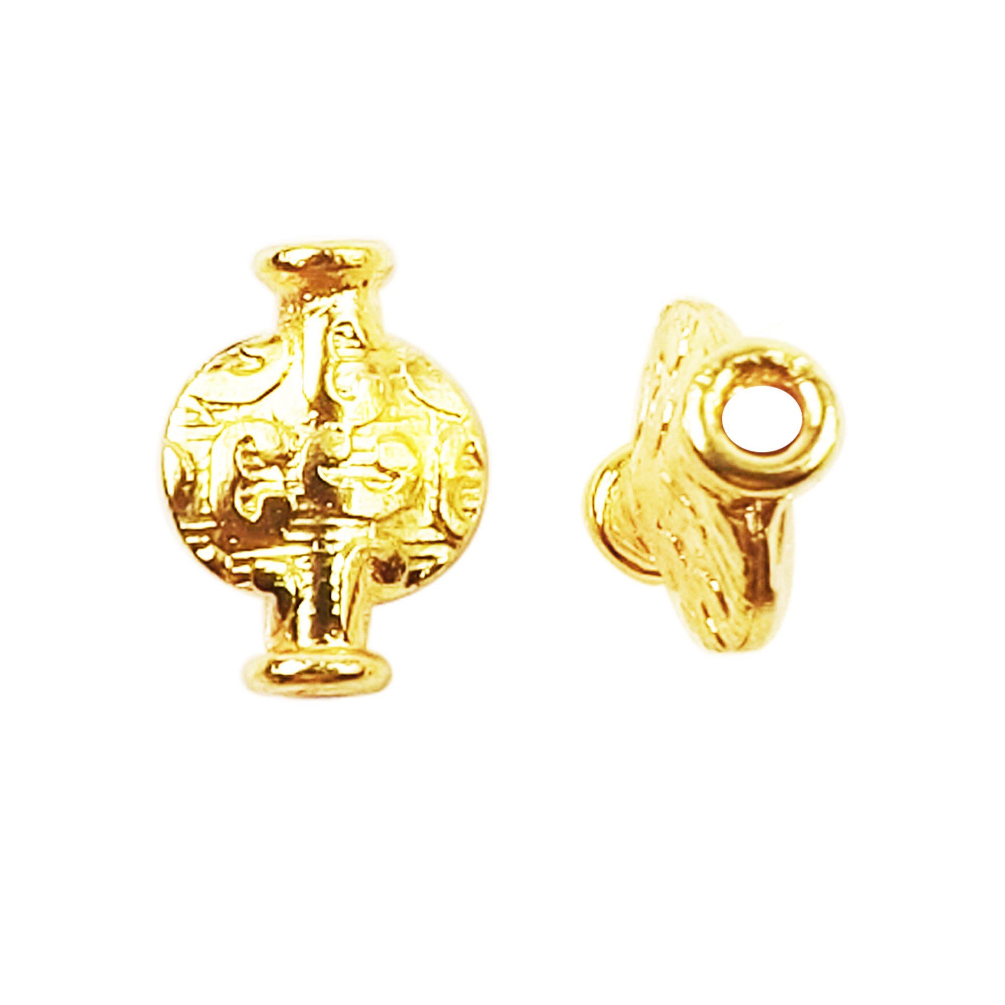 BG-130 18K Gold Overlay Motif Bead Beads Bali Designs Inc 