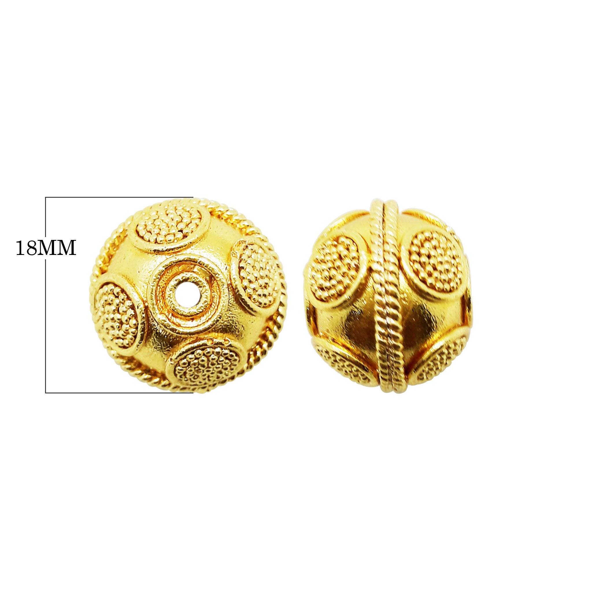BG-132 18K Gold Overlay Bali Bead Beads Bali Designs Inc 