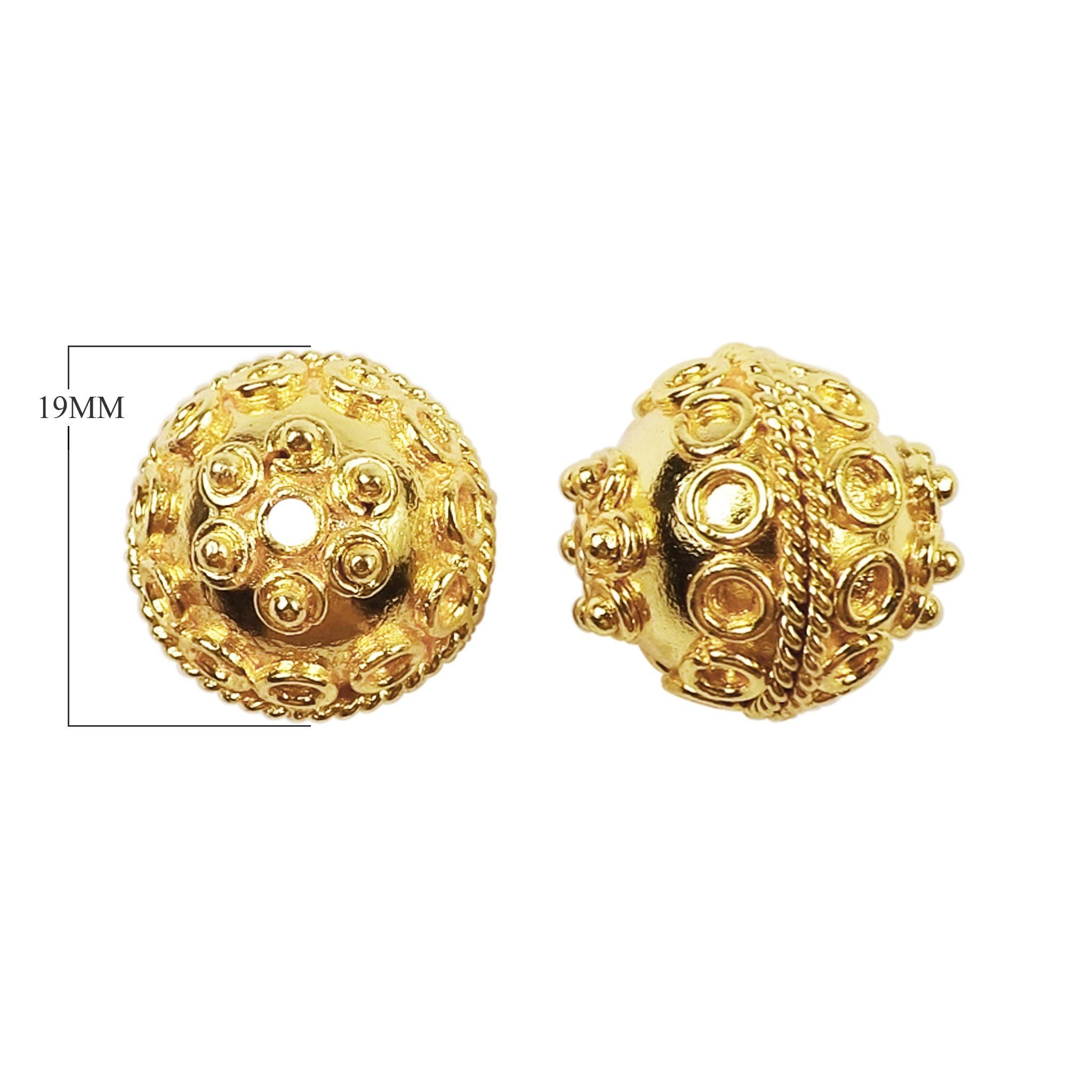 BG-134 18K Gold Overlay Bali Bead Beads Bali Designs Inc 
