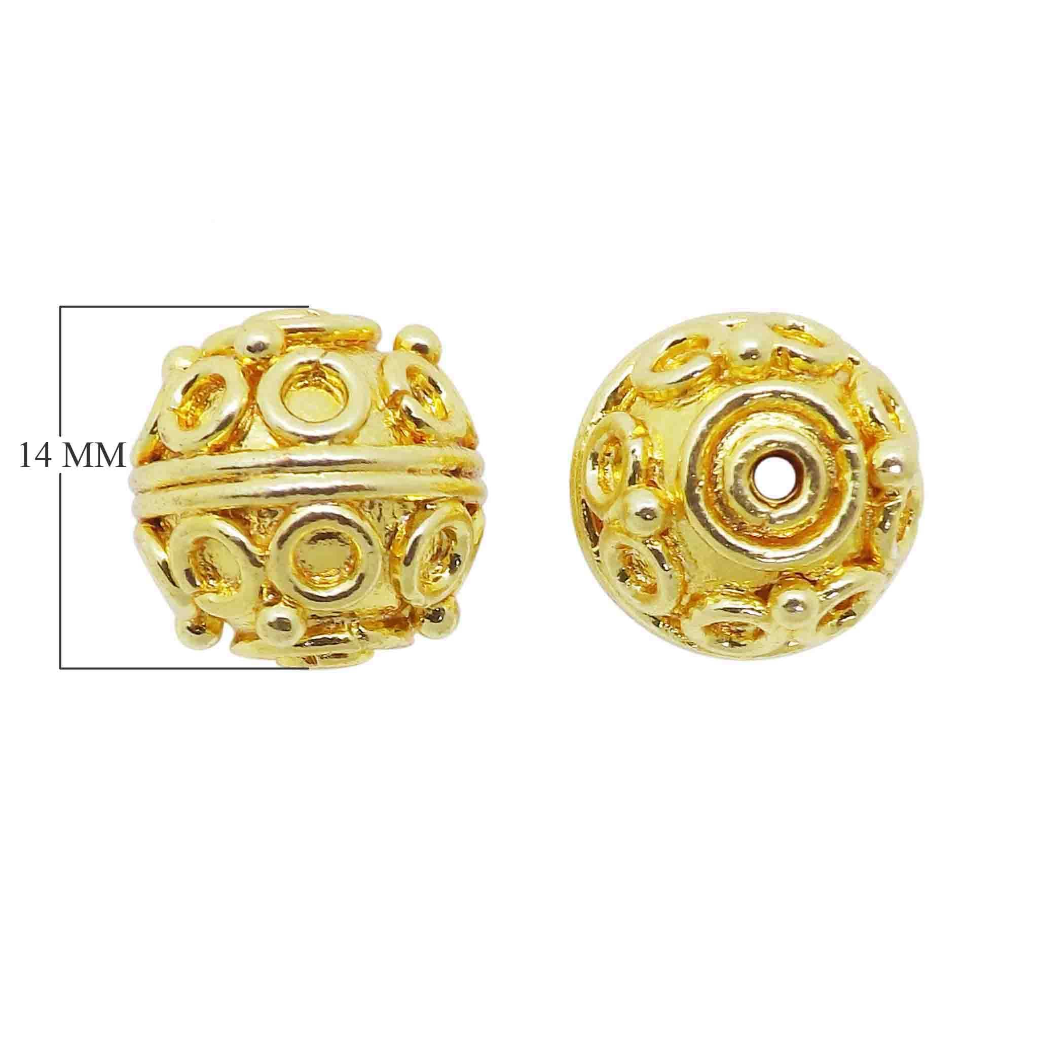 BG-135 18K Gold Overlay Bali Bead Beads Bali Designs Inc 
