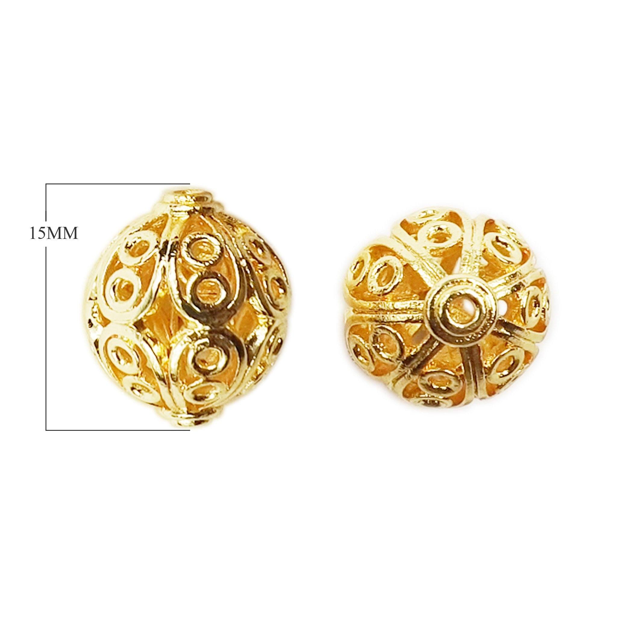 BG-136 18K Gold Overlay Bali Bead Beads Bali Designs Inc 