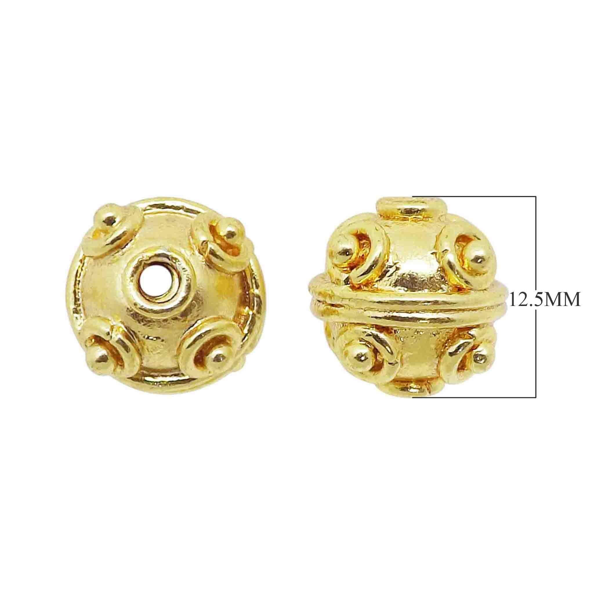 BG-142 18K Gold Overlay Bali Bead Beads Bali Designs Inc 