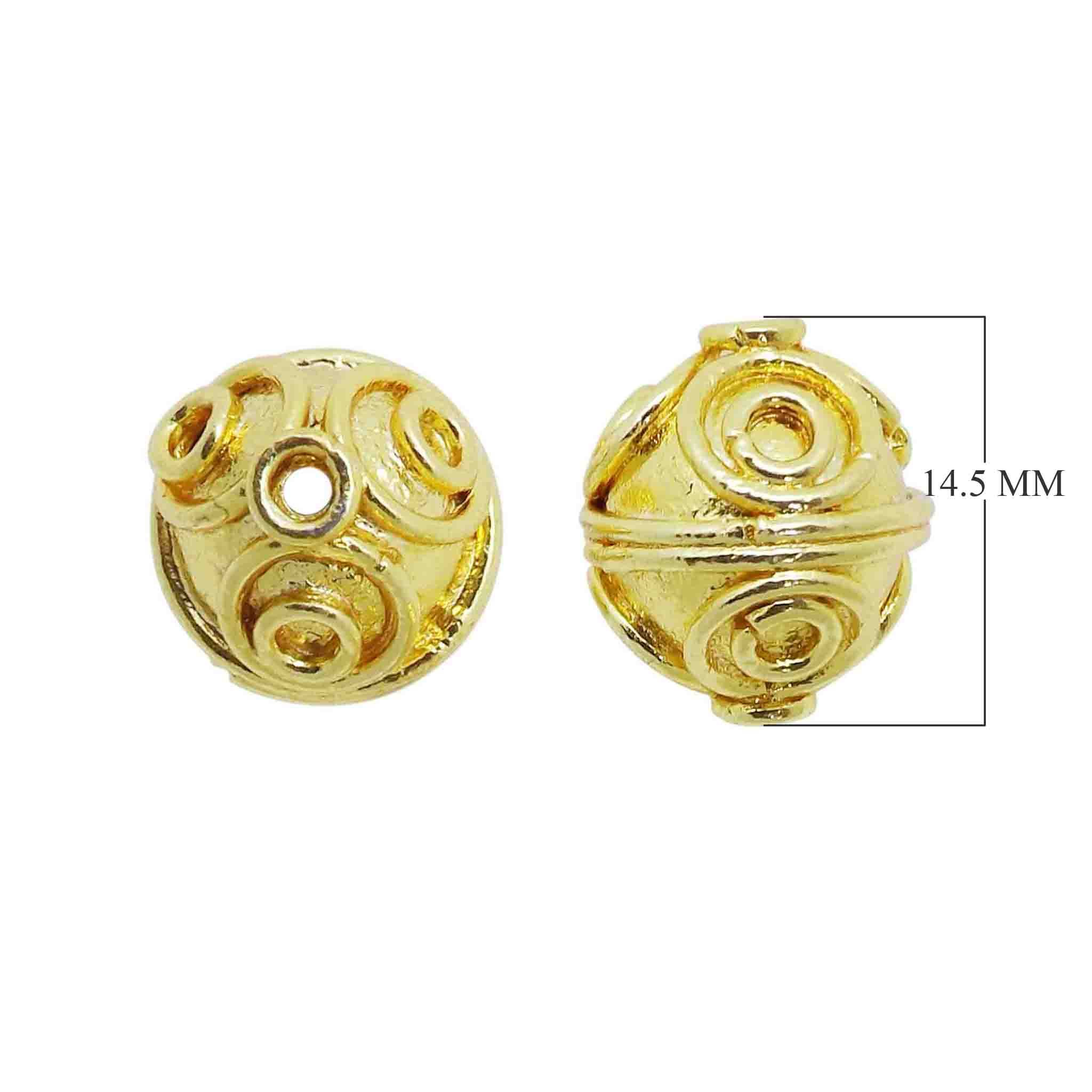 BG-151 18K Gold Overlay Bali Bead Beads Bali Designs Inc 