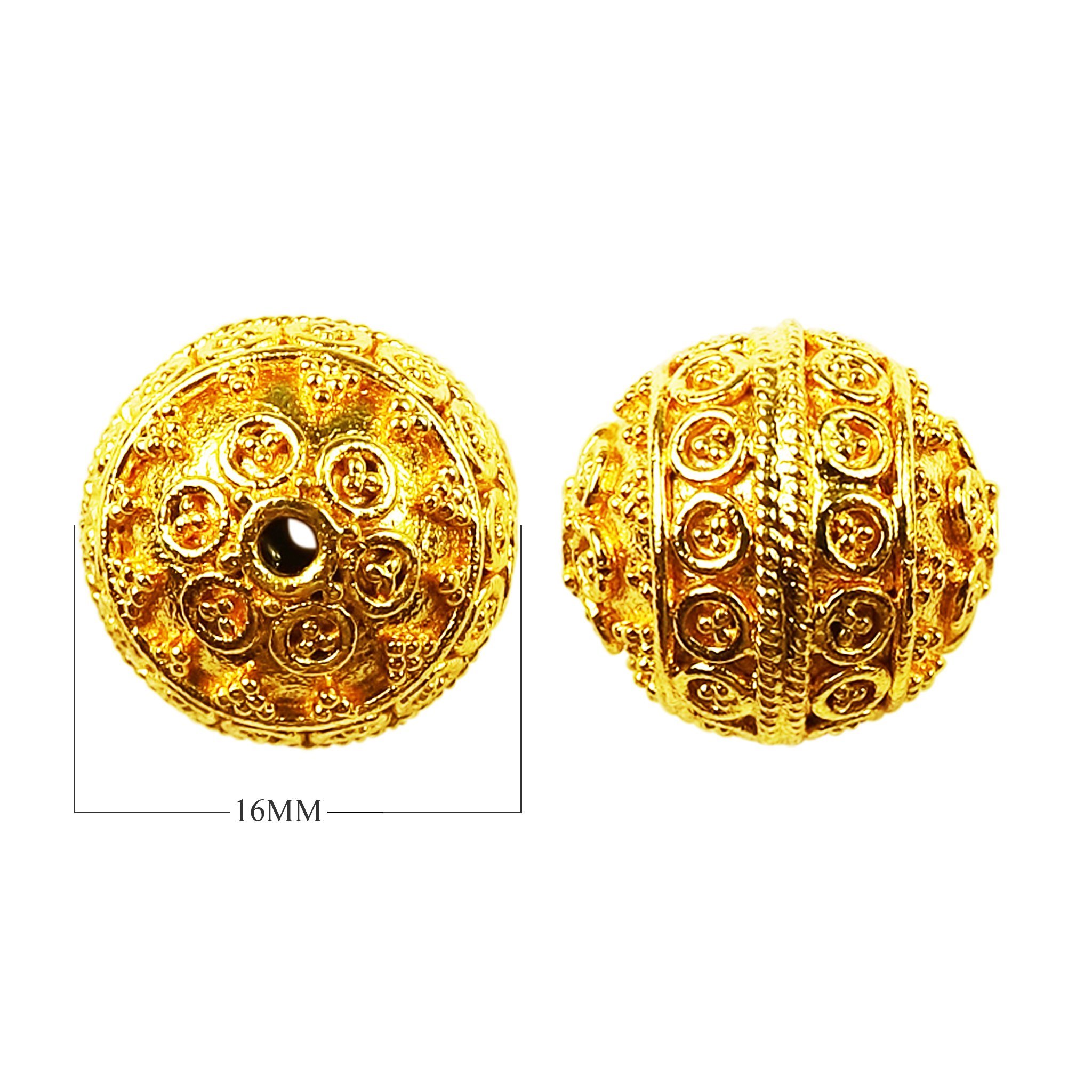 BG-155 18K Gold Overlay Bali Bead Beads Bali Designs Inc 