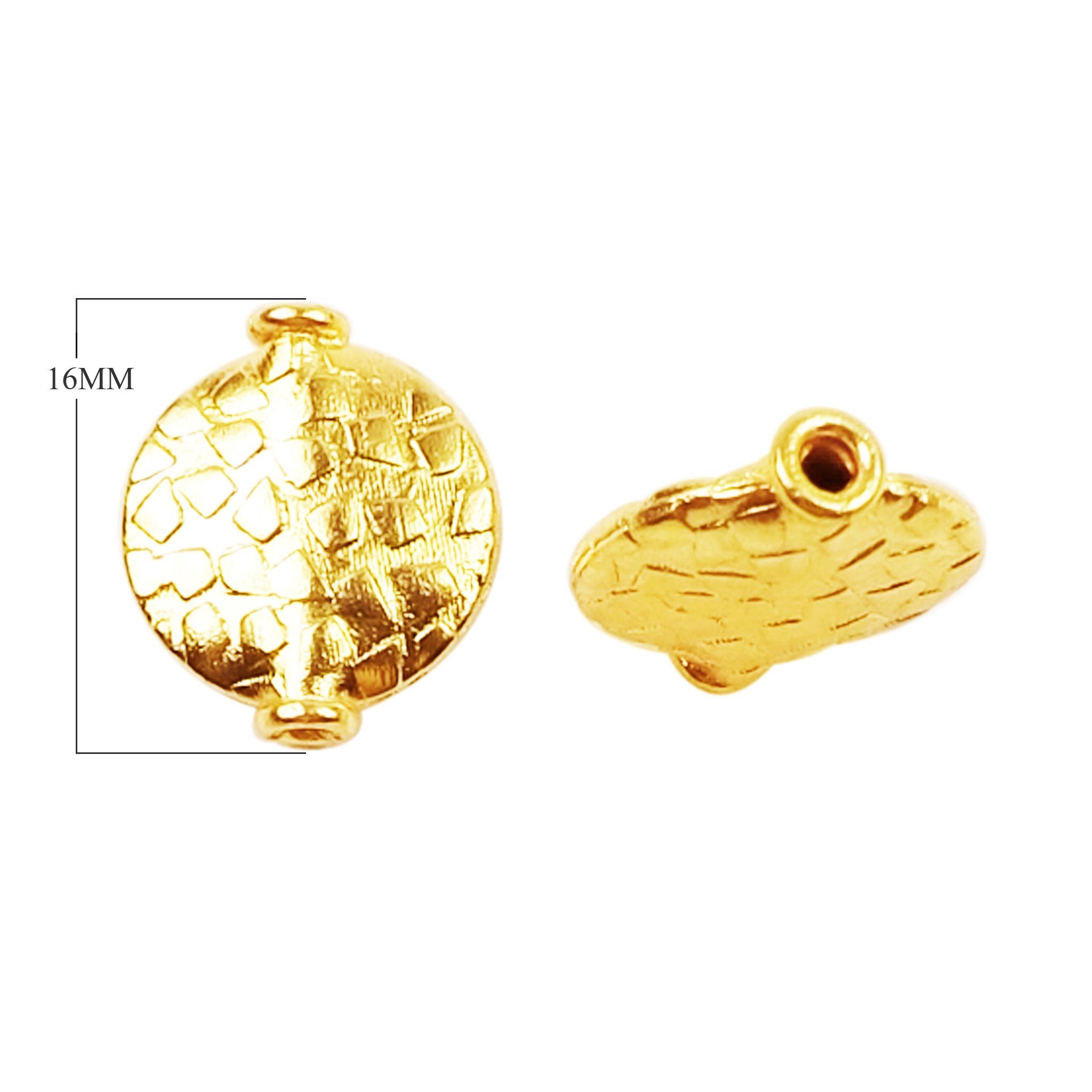 BG-165 18K Gold Overlay Motif Bead Beads Bali Designs Inc 