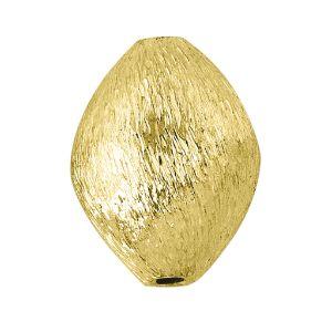 BG-177 18K Gold Overlay Marquise Shape Brushed Bead Beads Bali Designs Inc 