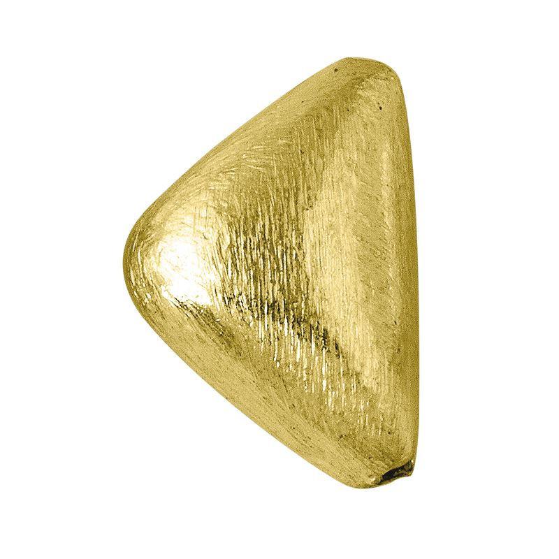 BG-201 18K Gold Overlay Long Triangle Shape Brushed Bead Beads Bali Designs Inc 
