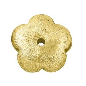 Handcrafted floral jewelry bead with 18K gold overlay made in India.
