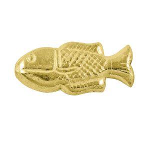 BG-209 18K Gold Overlay Fish Shape Brushed Bead Beads Bali Designs Inc 