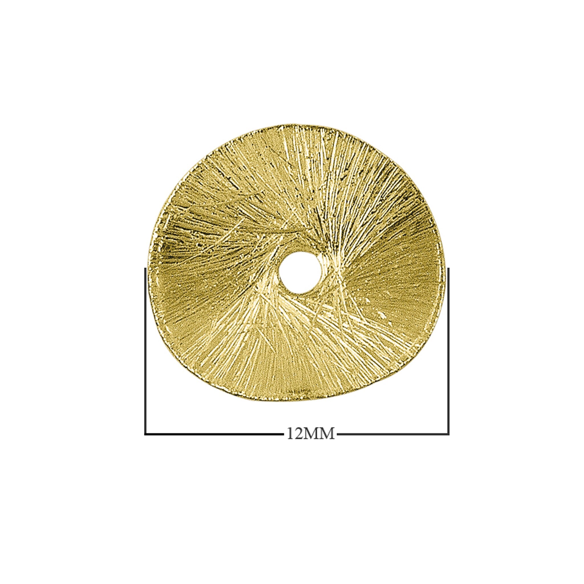 BG-216 18K Gold Overlay Round Shape Chip Bead Beads Bali Designs Inc 12MM 