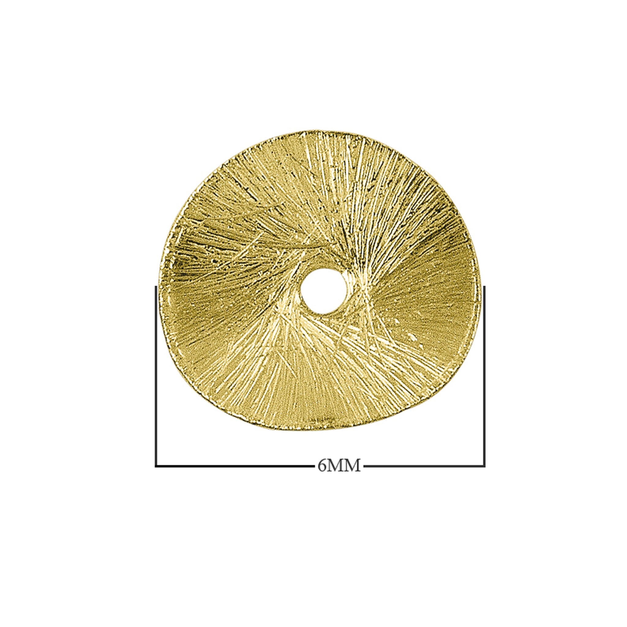 BG-216 18K Gold Overlay Round Shape Chip Bead Beads Bali Designs Inc 6MM 