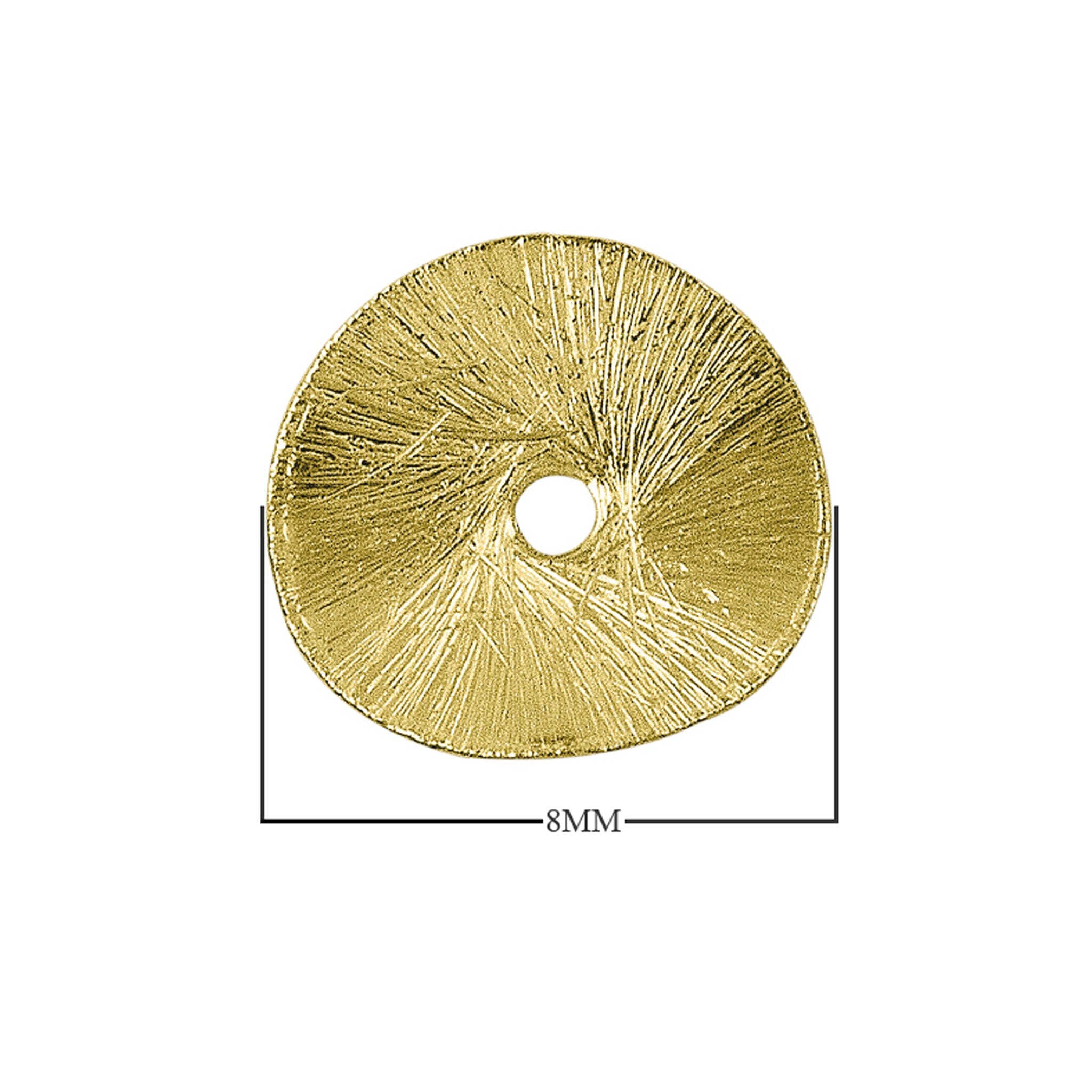 BG-216 18K Gold Overlay Round Shape Chip Bead Beads Bali Designs Inc 8MM 