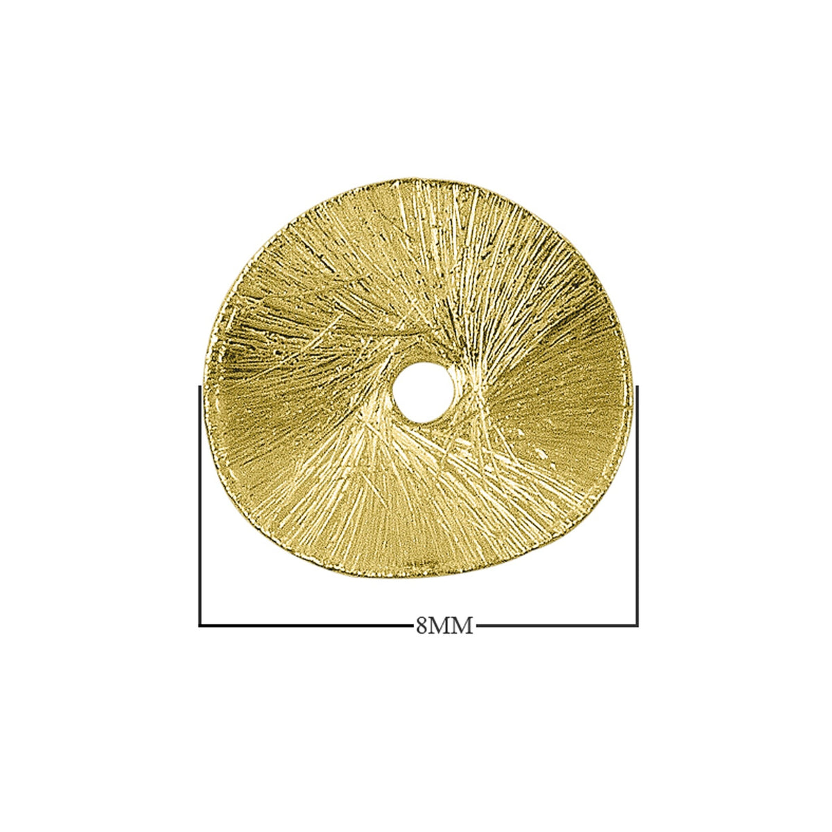 BG-216 18K Gold Overlay Round Shape Chip Bead Beads Bali Designs Inc 8MM 